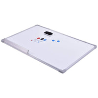 Lavagna Magnetica Bianca Lavagna Cancellabile con Cornice in Alluminio per Scuola Casa Ufficio (50 x 35 cm)