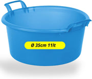 Tomaino - Bacinella Bucato in Plastica Tonda Ø35cm - Contenitore Multiuso per Casa, Lavaggio Panni, Cane, Pediluvio