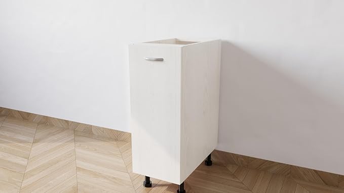 Mobile Base Da 30. Compreso Di Anta H 72 Cm L 30 Cm P 55,5 Cm Compresa Di Piedini 10 Cm colore Larice Bianco