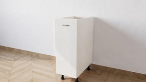 Mobile Base Da 30. Compreso Di Anta H 72 Cm L 30 Cm P 55,5 Cm Compresa Di Piedini 10 Cm colore Larice Bianco