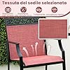 Set di 2 Sedie da Giardino, Poltrona da Bar per Patio, Sedie da Pranzo Altezza con Poggiapiedi e Braccioli, con Gambe in Metallo, Portata 180 kg, 66 x 62 x 114 cm (Rosso)