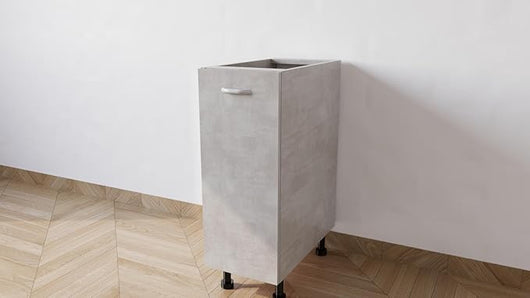 Mobile Base Da 30. Compreso Di Anta H 72 Cm L 30 Cm P 55.5 Cm Compresa Di Piedini 10 Cm colore Cemento