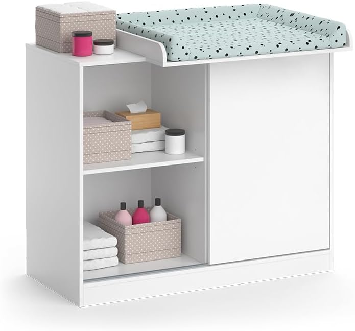 Fasciatoio Ruben, Bianco, 113 x 93 cm con fasciatoio