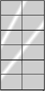 Porta Scorrevole 96x220 h cm con vetro effetto Specchio