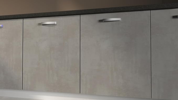 Anta per mobili in Legno nobilitato Compresa di Maniglia e Cerniere 90X60 CEMENTO