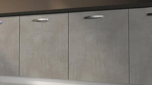 Anta per mobili in Legno nobilitato Compresa di Maniglia e Cerniere 72X40 CEMENTO