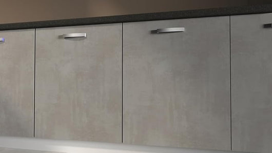 Anta per mobili in Legno nobilitato Compresa di Maniglia e Cerniere 72X40 CEMENTO