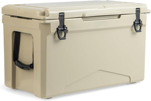 Frigorifero Portatile da 47 Litri, Frigo da Campeggio con Portabicchieri Integrati, Freddo Portatile con Manico, Fino 5-7 Giorni, Regolo e Apribottiglie, per, Campeggio, Picnic, Pesca