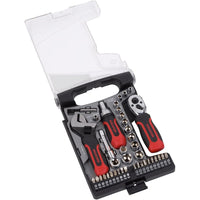 SET 40PZ BUSSOLE INSERTI 1/4" - 3/8" + CHIAVE A RULLINO CRICCHETTO CACCIAVITE KREATOR KRT500116