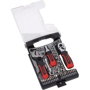 SET 40PZ BUSSOLE INSERTI 1/4" - 3/8" + CHIAVE A RULLINO CRICCHETTO CACCIAVITE KREATOR KRT500116