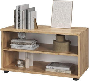 Scaffale Berno, Quercia dorata/bianco, 70.8 x 38.9 cm con 2 scomparti