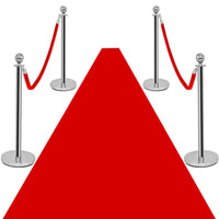 4 x Colonnine Segnapercorso Transenna Eliminacode Separacode, Paletti di Delimitazione per Hotel Ristorante Cinema