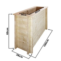 L'aiuola di giardino sopraelevata in legno - 100x38x69 cm - Timbela M613