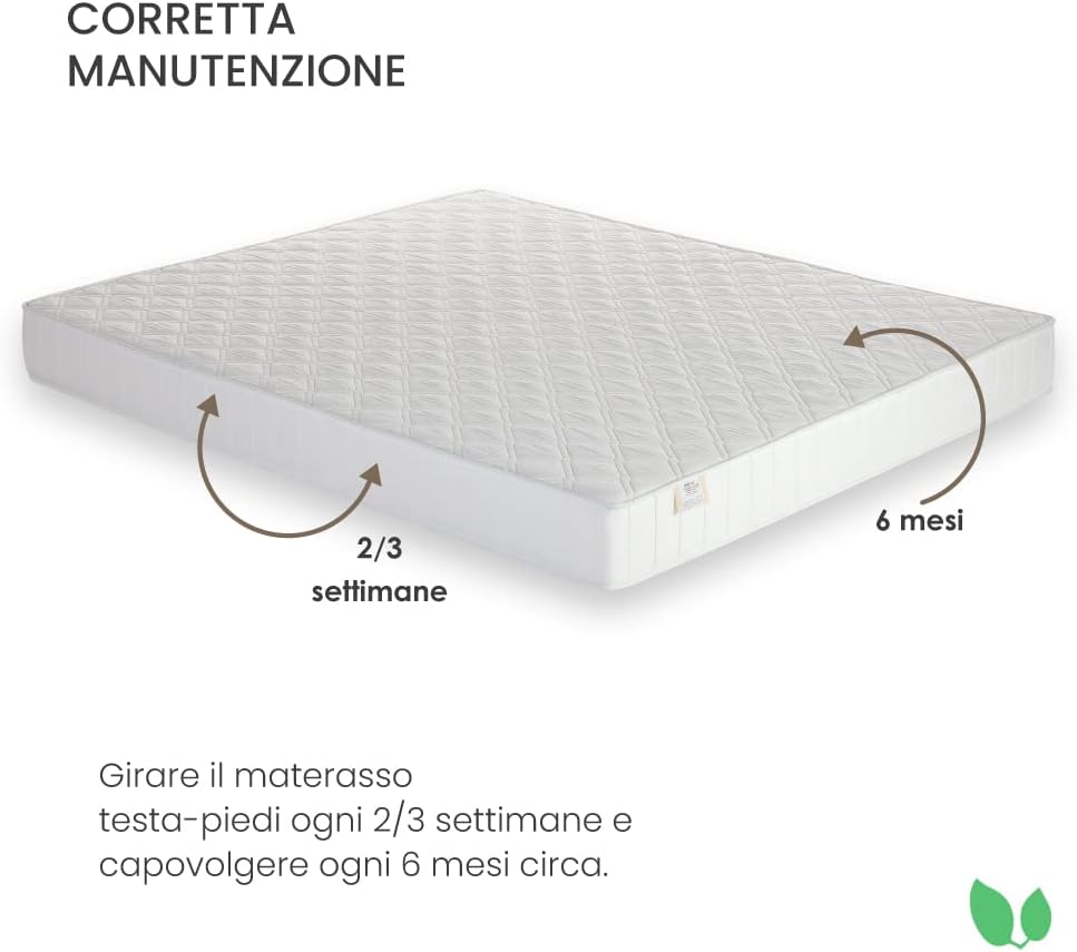 Materasso piazza e mezza memory 120x190 alto 20 cm antiacaro e antibatterico Farmarelax