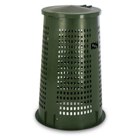 Trespolo spazzatura, bidoni porta rifiuti con coperchio e reggi sacco, 110 lt  Verde 