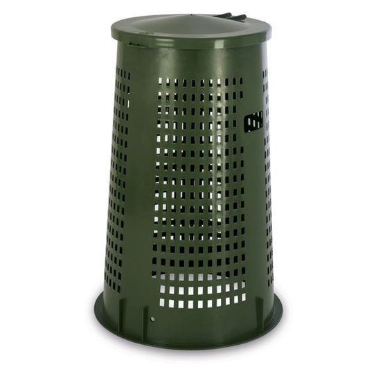 Trespolo spazzatura, bidoni porta rifiuti con coperchio e reggi sacco, 110 lt  Verde 