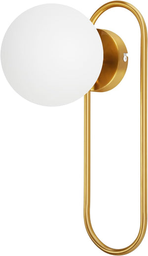 ZMH Applique da parete per interni in vetro dorato E14 per camera da letto e scale