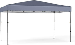 Gazebo Pop-up Pieghevole 365 x 225 cm, Gazebo da Giardino con Borsa Portatile, 9 Picchetti, 4 Corde Antivento, Gazebo da Esterno Pieghevole per Giardino, Feste e Barbecue (Grigio)