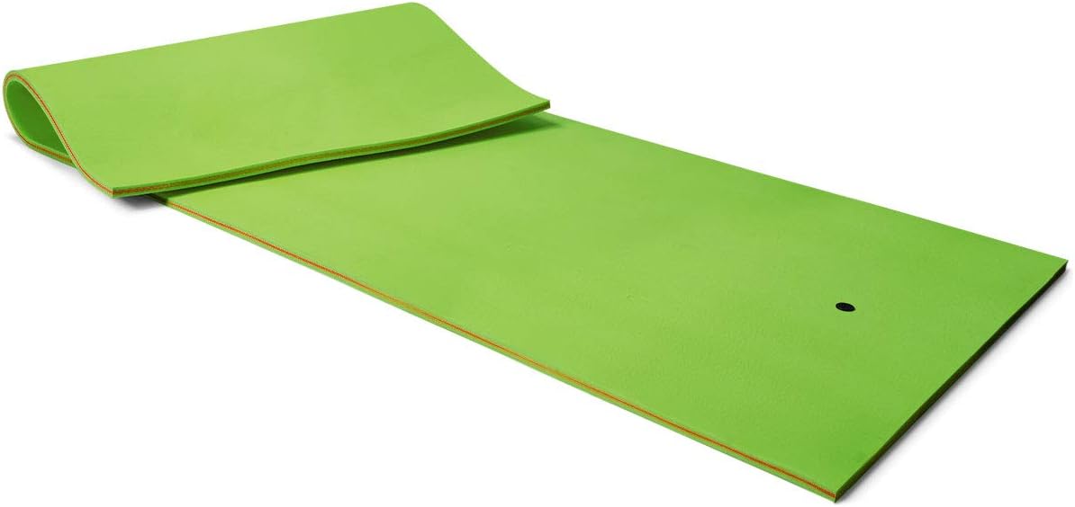 Tappetino Galleggiante Acquatico, 355X183cm, Materassino Galleggiante Resistente agli Strappi con Dispositivo di Ormeggio e Cinghie di Aggancio, per Mare Lago Piscina e Spiaggia,