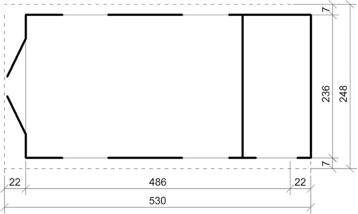 Casetta da giardino di qualit? premium 11,47 m² - H252x250x530 cm - Timbela M915C-HARVEST HONEY