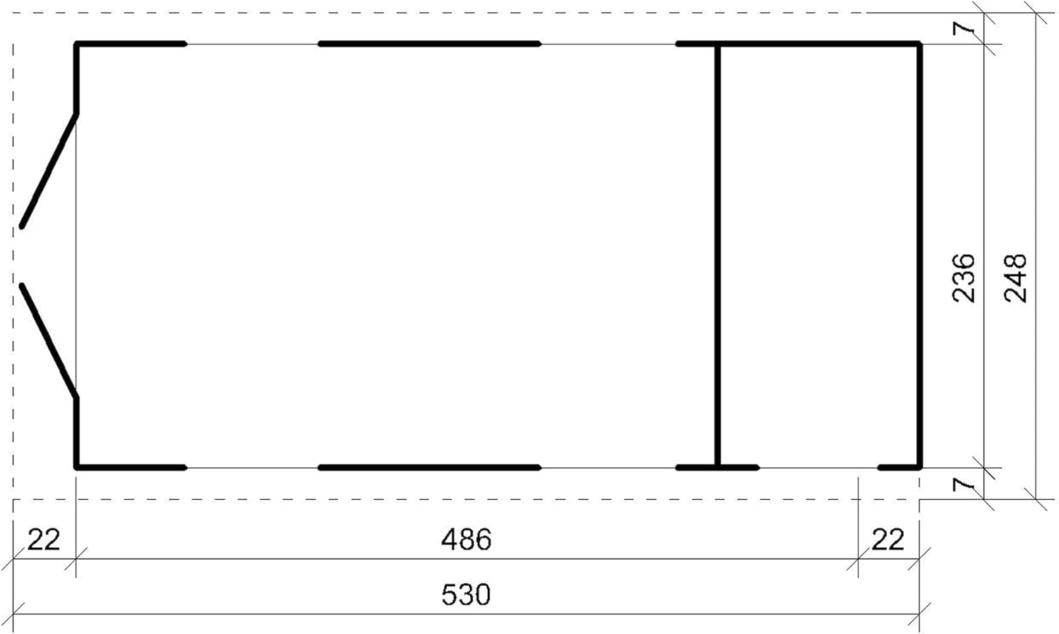 Casetta da giardino di qualit? premium 11,47 m² - H252x250x530 cm - Timbela M915C-CAVERN STEEL