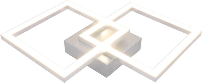 ZMH Lampada da soffitto plafoniera LED moderna argento 24W per camera letto interni