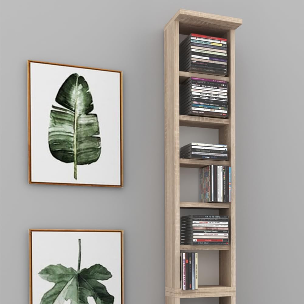 Vicco Scaffale porta cd, Sonoma, 21 x 183.6 cm Set di 2