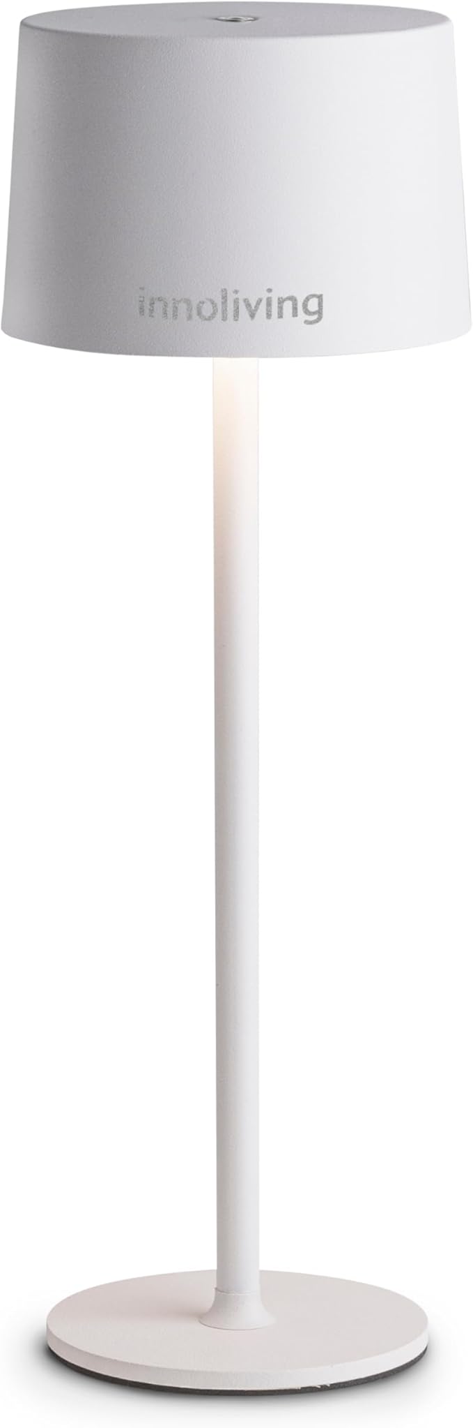 Innoliving Lampada da tavolo LED ricaricabile USB INN-291 Bianca con Luce Dimmerabile a 3 Livelli