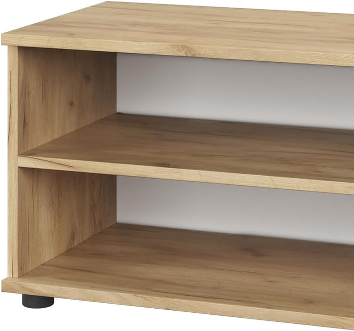 Scaffale Berno, Quercia dorata/bianco, 70.8 x 38.9 cm con 2 scomparti