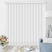 Tenda Verticale Shantung 127mm - Colore Bianco 50, Attacco Soffitto - Larghezza 4m x Altezza 3m - Apertura Destra - Per Casa E Ufficio