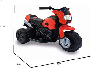 Moto elettrica per bambini moto giocattolo per bambini 1 anno 2 anni 3 anni con luci e marca avanti e dietro (rossa)