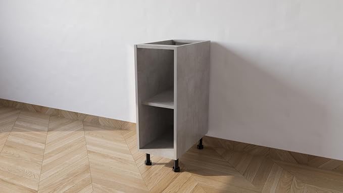 Mobile Base Da 30. Compreso Di Anta H 72 Cm L 30 Cm P 55.5 Cm Compresa Di Piedini 10 Cm colore Cemento