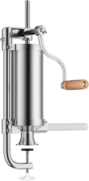 2,5 KG Insaccatrice per Salsiccia, Macchina per la Produzione di Salsicce, Insaccatrice Manuale per Uso Domestico, Salsicce Siringa con 4 Tubi di Riempimento