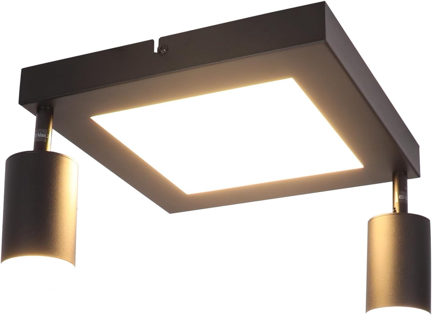ZMH Faretto da soffitto 2 fiamme nero 3000K faretto da soffitto lampada da camera da letto per corridoio