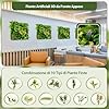 Pannelli da Parete per Piante Artificiali 50 x 50 cm, 2 Pezzi Finti Piatti per Piante con Foglie da Interno ed Esterno, Decorazioni da Pareti, Balconi, Giardini e Matrimoni (Stile 2)
