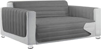 Copridivano Imbottito 4 Posti Double Face Trapuntato Salva Proteggi Divano Morbido Elegante Grigio