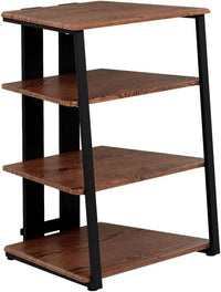 Ripiano portaoggetti Tonar, Rovere rustico/nero, 61 x 78 cm 4 ripiani aperti