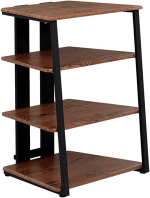 Ripiano portaoggetti Tonar, Rovere rustico/nero, 61 x 78 cm 4 ripiani aperti