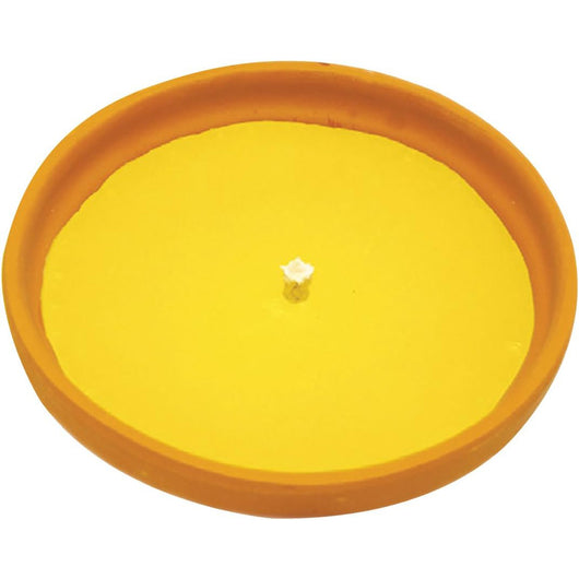 CANDELA ANTIZANZARE ALLA CITRONELLA FIAMMA IN COCCIO DI TERRACOTTA Ø 17cm 4F