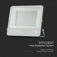 V-tac faro led – alloggiamento nero – samsung – ip65 – vetro nero + grigio – 200 watt – 17540 lumen – 6500 k – 5 anni