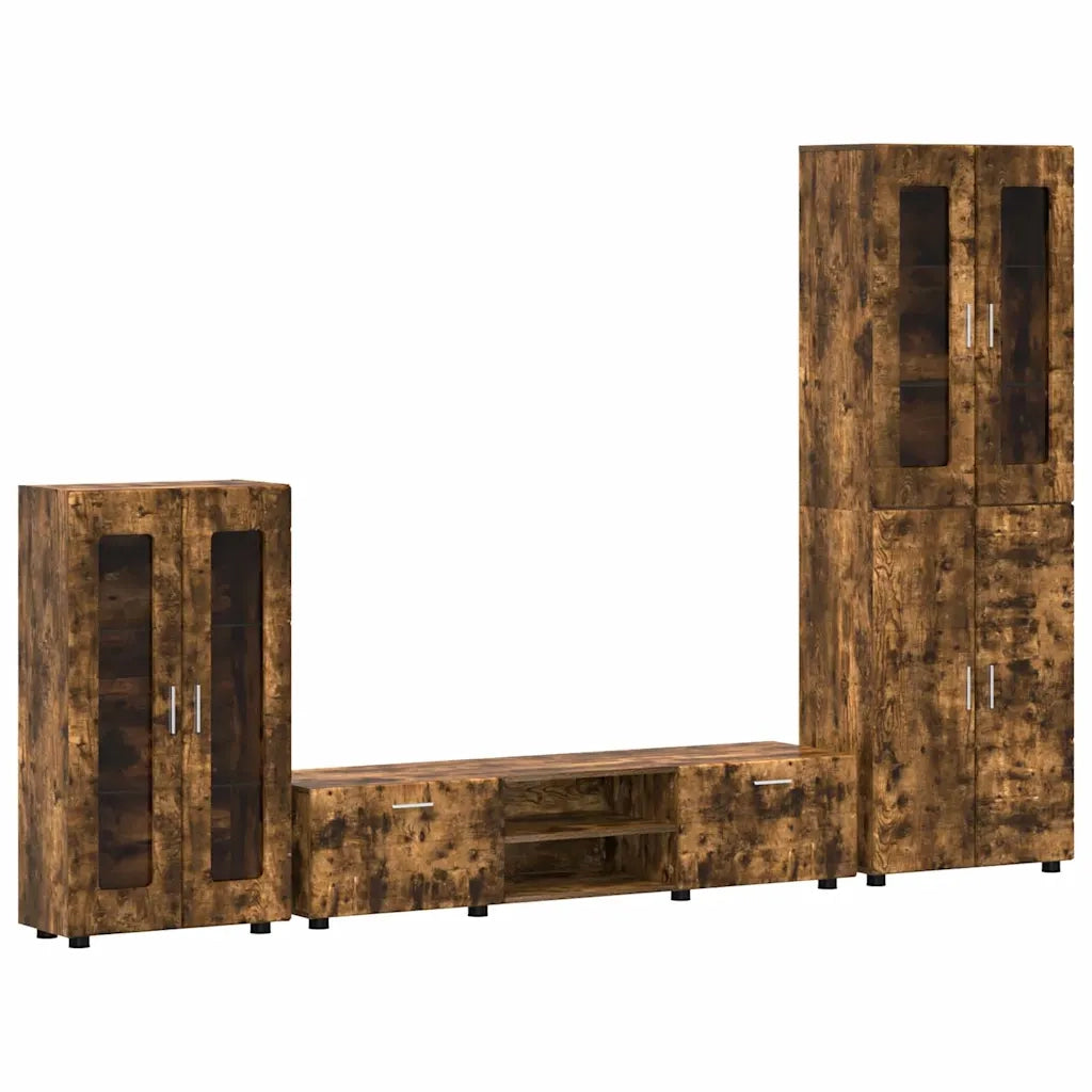 Set mobile TV con cassetto FLORIN Rovere fumé Legno multistrato