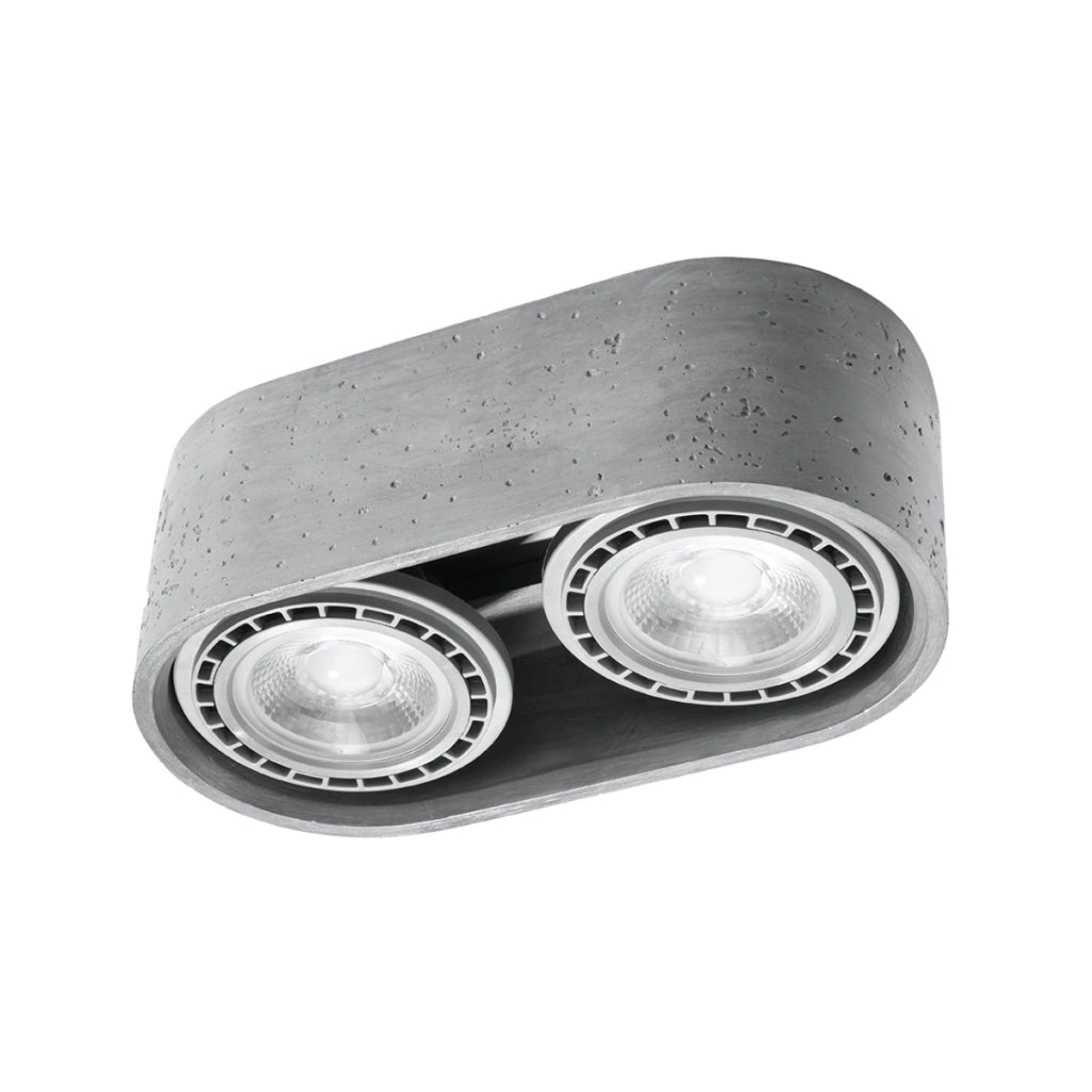 Lampada da soffitto Persian Indigo Basic grigio cemento 2x10W LED GU10 IP20