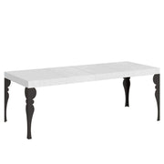 Tavolo allungabile 160/420x90 cm Paxon Premium bianco frassino gambe antracite