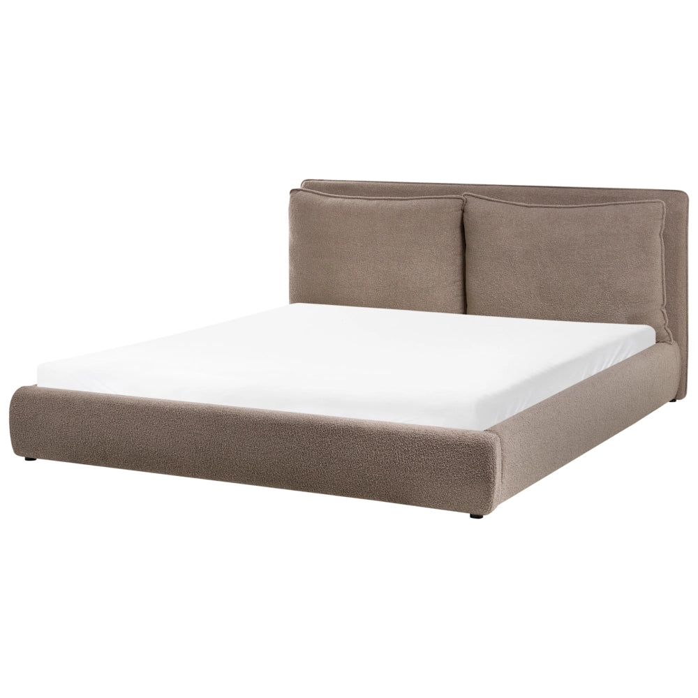 Letto matrimoniale grigio scuro con testiera imbottita 180 x 200 cm camera da letto moderna
