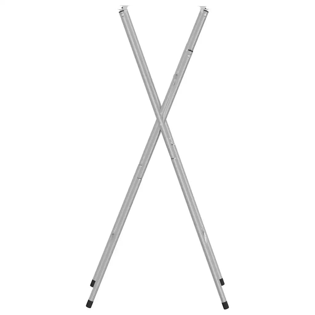 Gambe pieghevoli ergonomiche per tavolo da bar 45 x 53 x 108 cm in acciaio zincato argento codice 02_0046488.