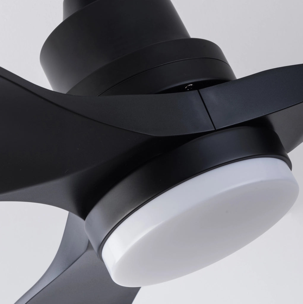 Ventilatore a soffitto 42" con luce LED e telecomando, 3 pale ABS nere