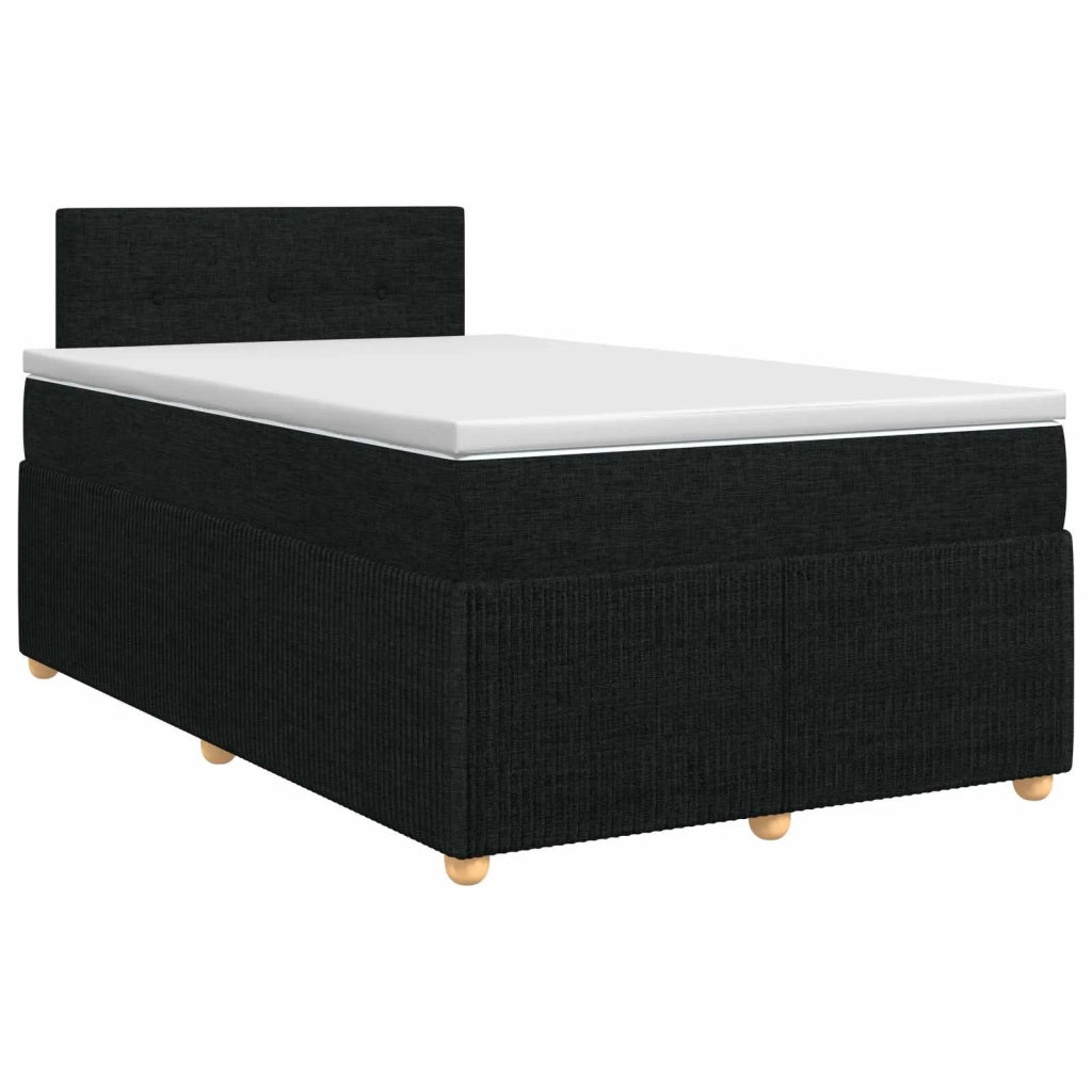 Letto box spring con materasso Nero 120 x 200 cm Tessuto 3451442