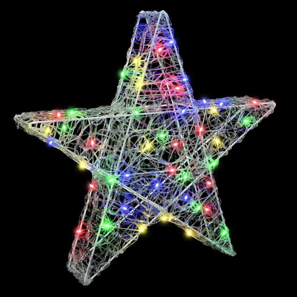 Stella 3D con 50 LED Multicolore 55 x 53.5 x 10 cm Acrilico