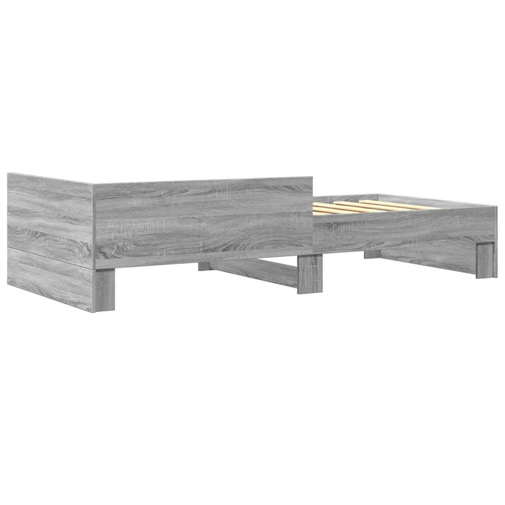 Giroletto-Struttura Letto Grigio Sonoma 90x200 cm in Legno Multistrato 324846