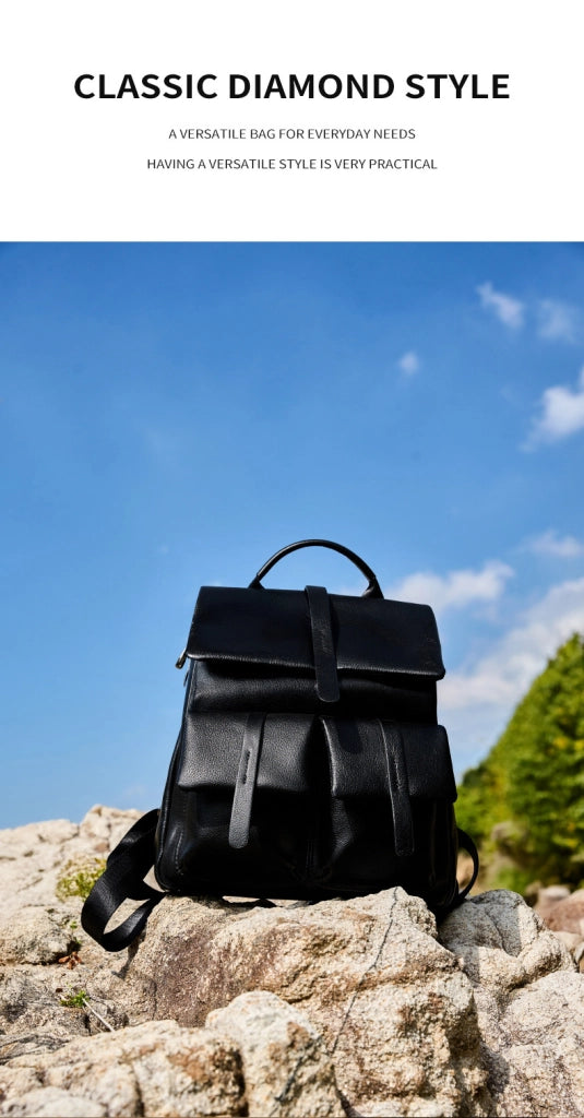 Zaino da donna in vera pelle, zaino da viaggio